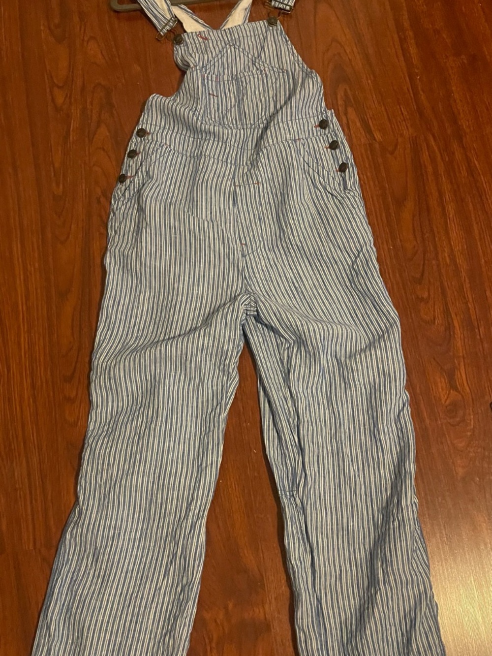 Faherty Light Blue Striped Women’s Overalls - Picture 8 of 8
